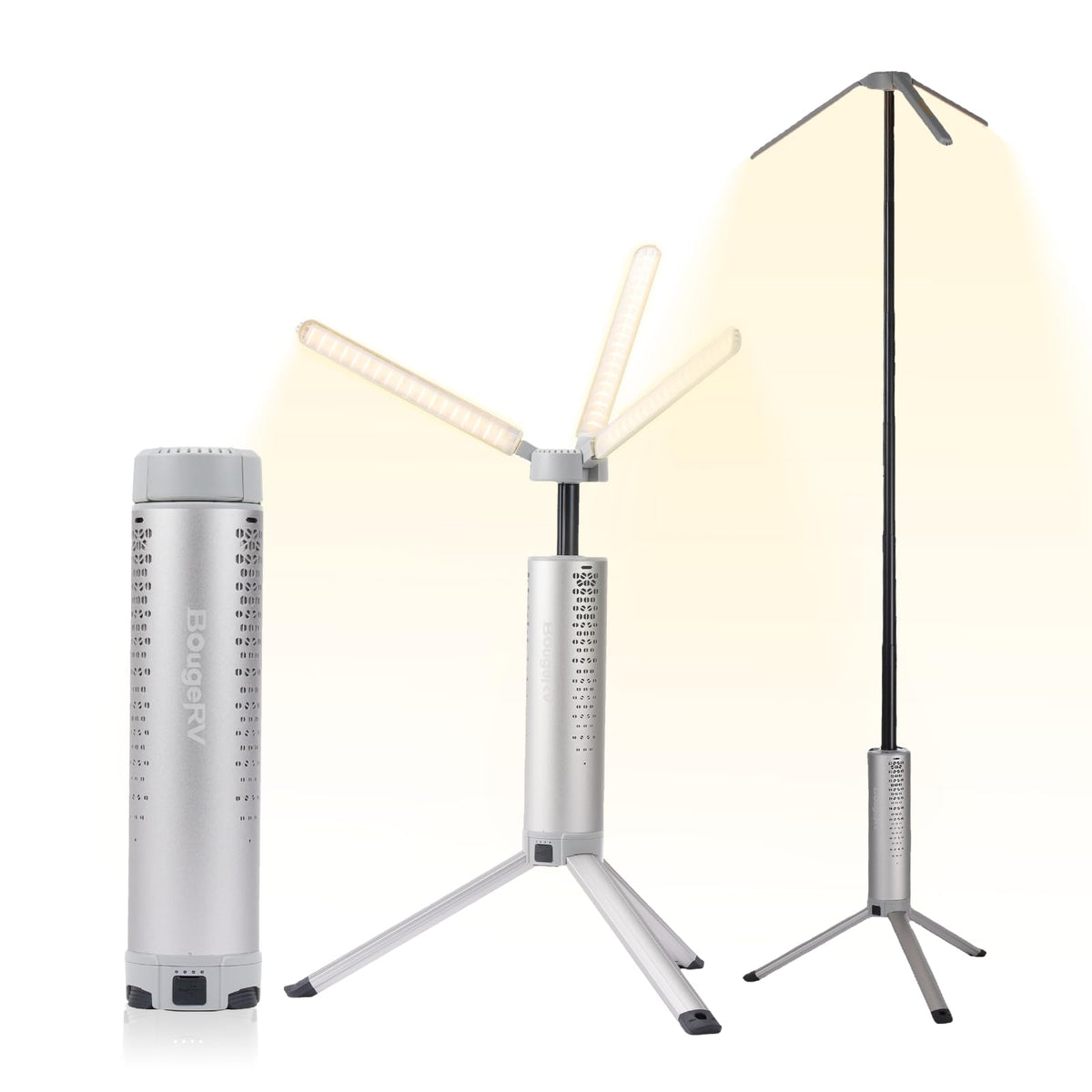 BougeRV Telescopic Camping Light T1, 15600mAh Rechargeable Lantern, Black