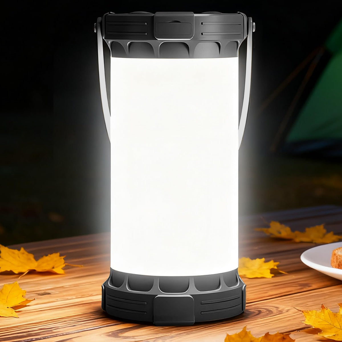 Glocusent LED Rechargeable Camping Lantern, Camping Light with 5000mAh