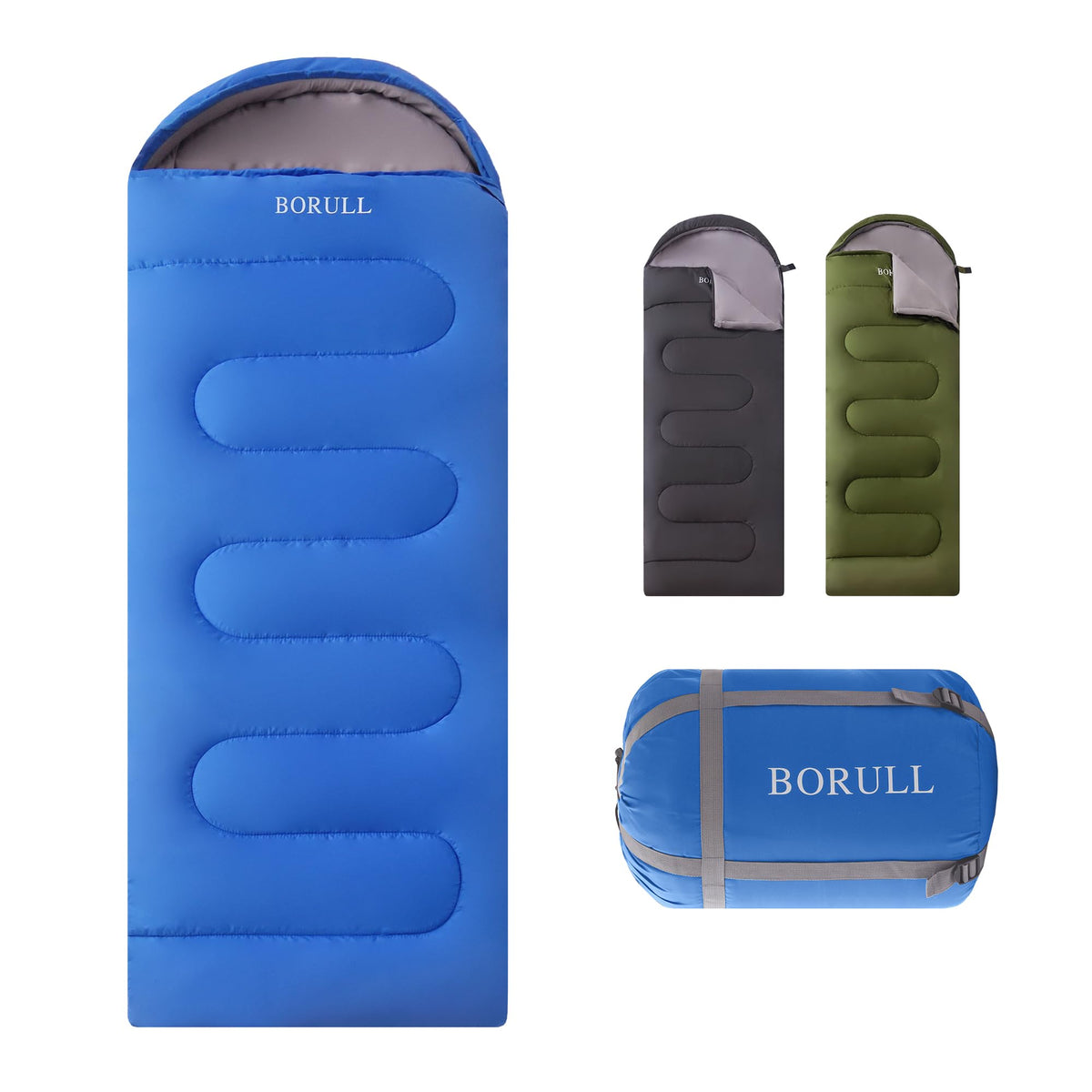 Double Sleeping Bags Queen Size for Adults Camping with 2 Pillows