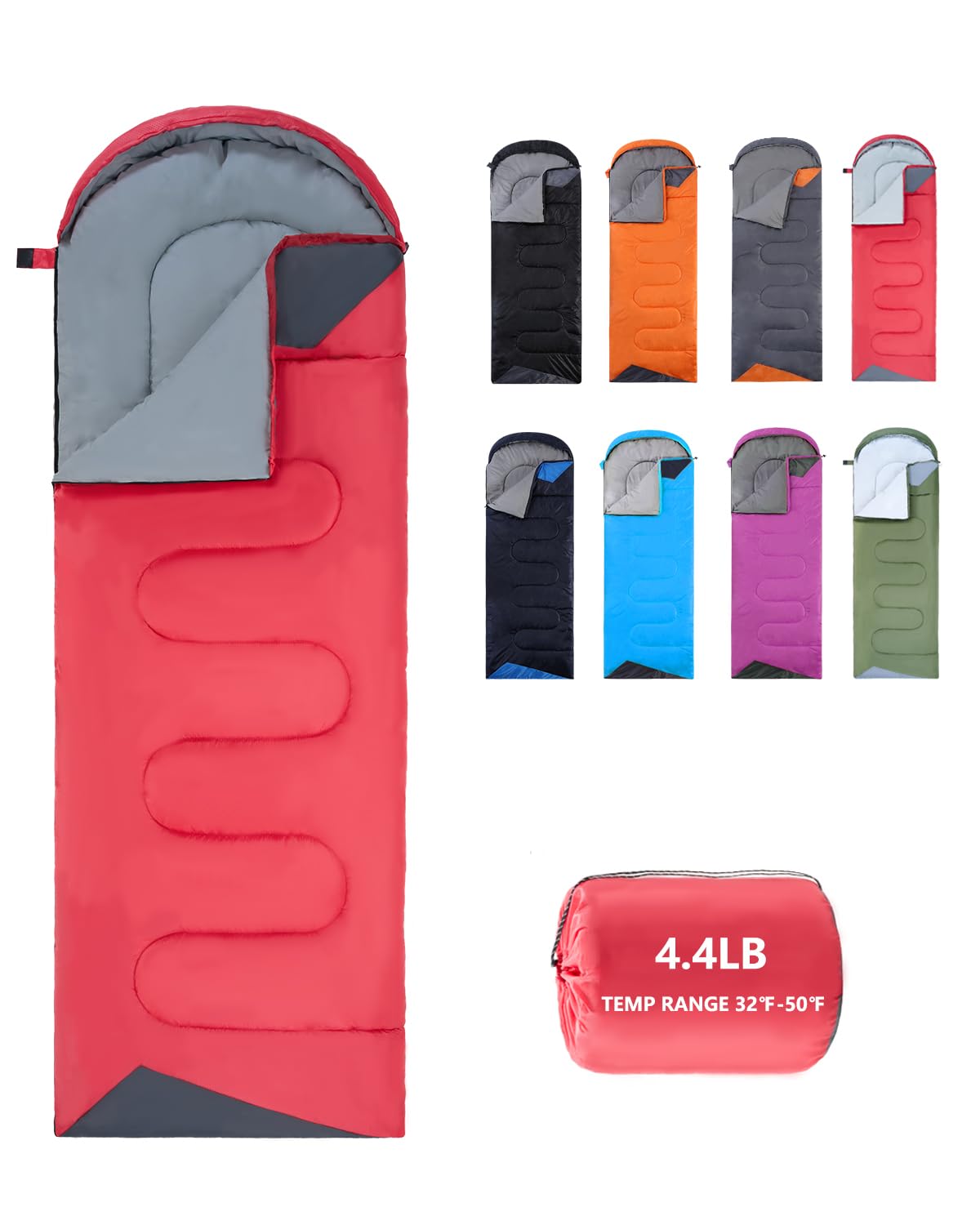 Sleeping Bags for Adults Backpacking Lightweight Waterproof- Cold Weather Sleeping Bag for Girls Boys Mens for Warm Camping Hiking Outdoor Travel Hunting with Compression Bags