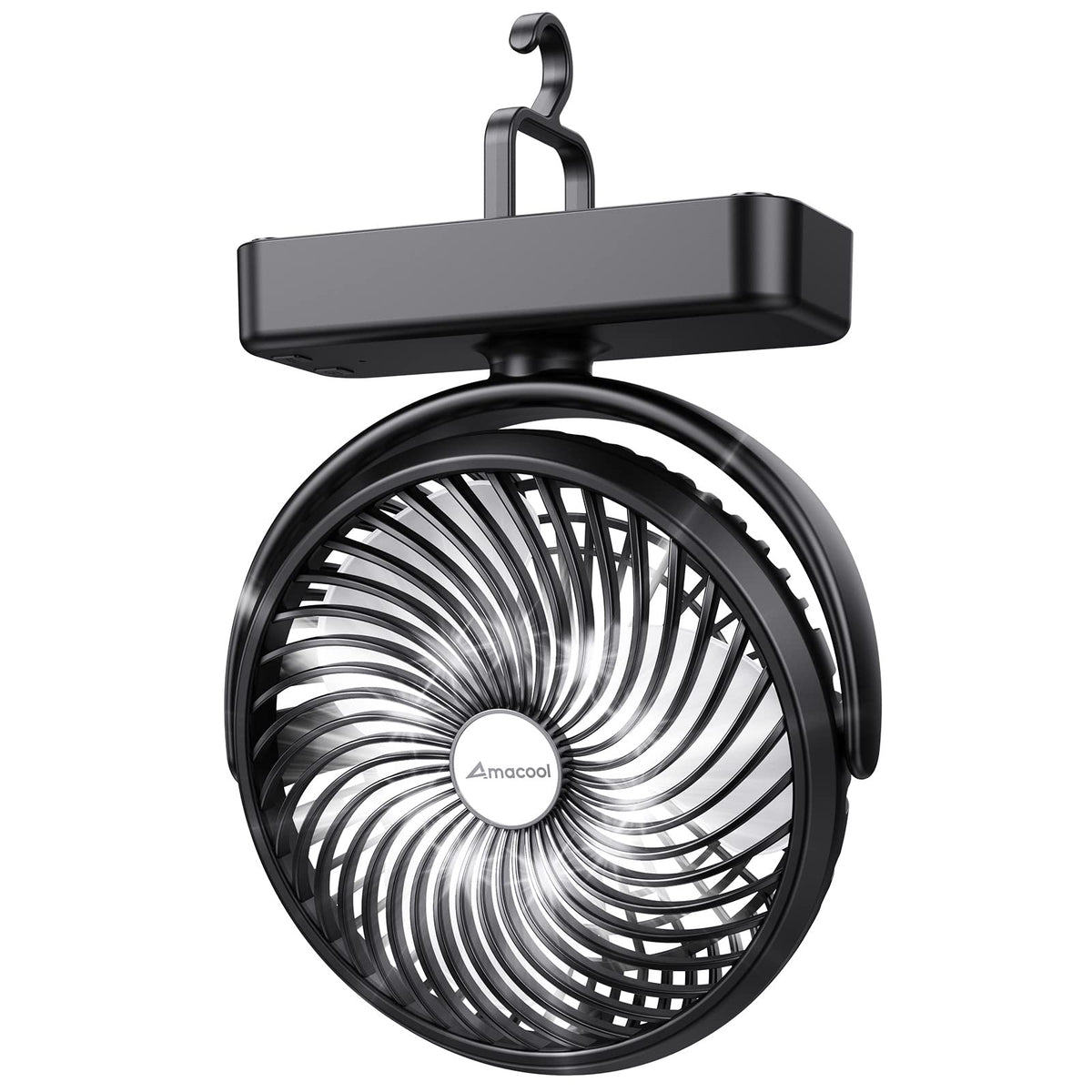 AMACOOL Portable Camping Fan with LED Lantern- 40H Work Time Rechargeable