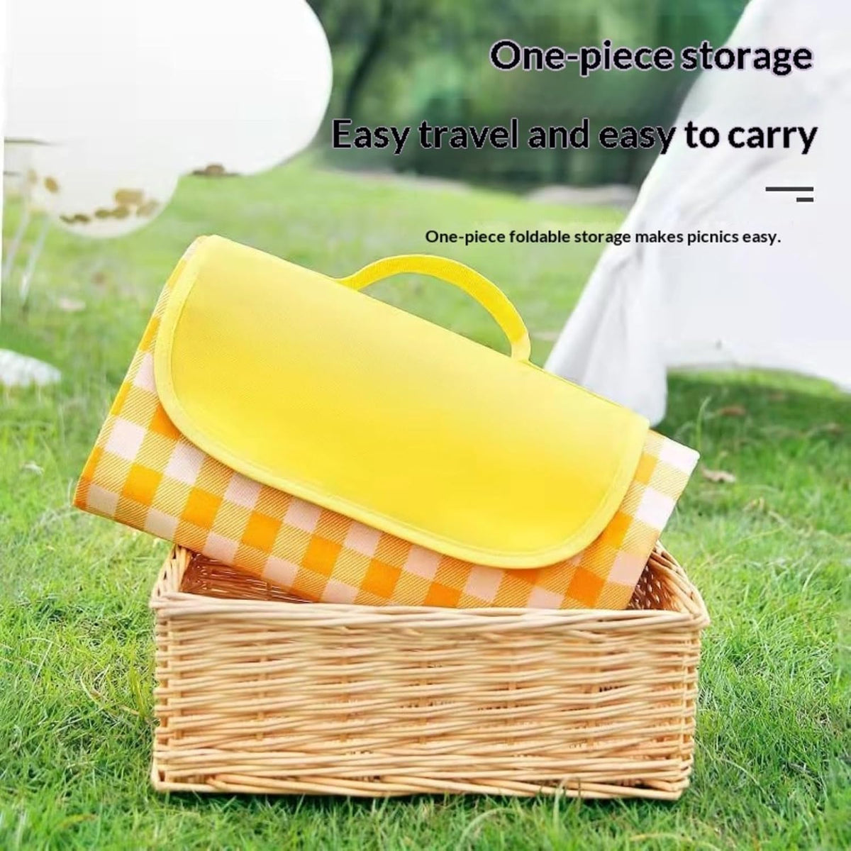 Waterproof Picnic Blanket Outdoor, Thick Moisture-Proof Camping Mat & Beach Pad, Portable Folding Ground Sheet for Patio Lawn, Washable (Multiple Sizes) (Green,200 * 200cm)