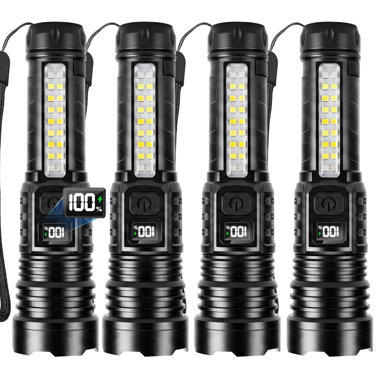 Rechargeable Flashlights High Lumens 99000 2 Pack, Super Bright Flash Light