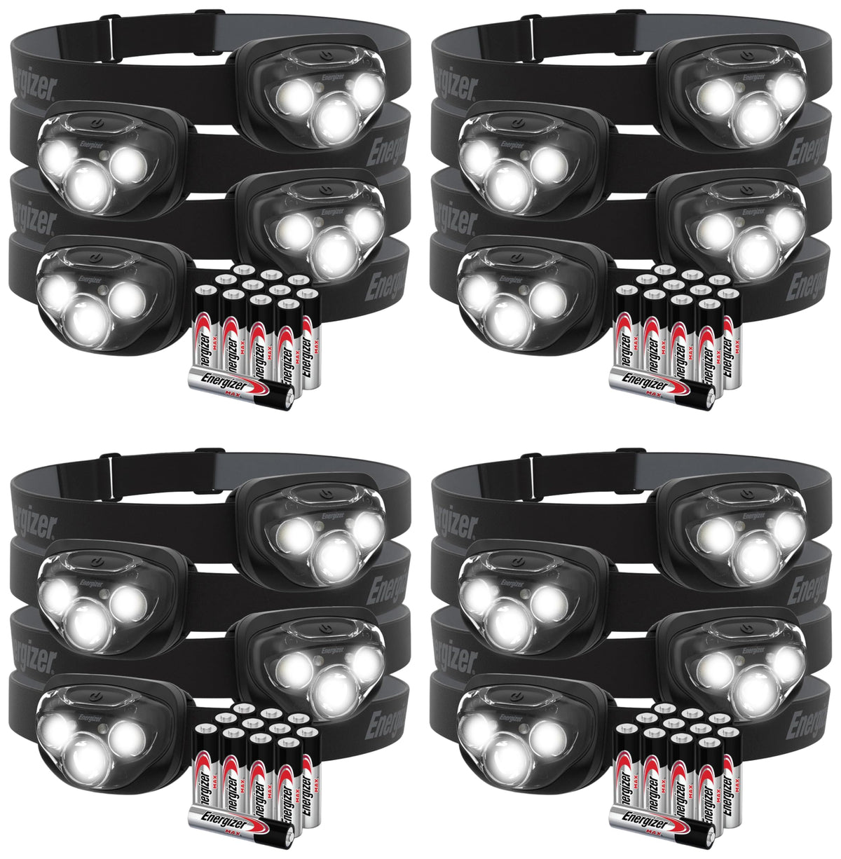 Energizer LED Headlamp PRO (2-Pack), IPX4 Water Resistant Head Light