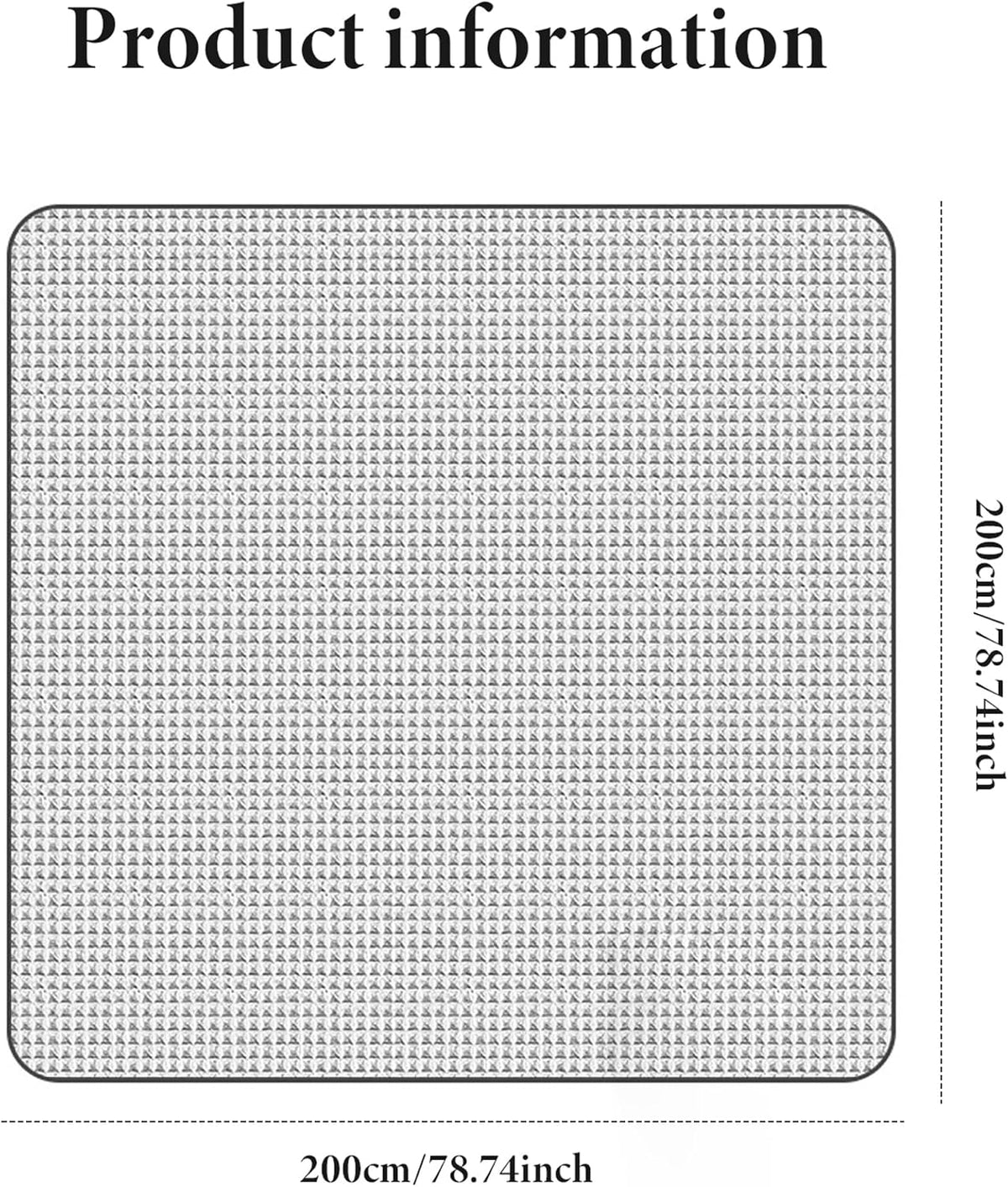 Foam Camping Mat Double-Sided Aluminum Foil Foldable Thermal Camping Mat, Waterproof & Insulated Roll, 6.56x6.56ft Silver.