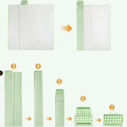 Picnic mat Outdoor Waterproof and Moisture-Proof mat Thickened Non-Woven Fabric Foldable Spring Outing Picnic Beach Camping mat Picnic Cloth