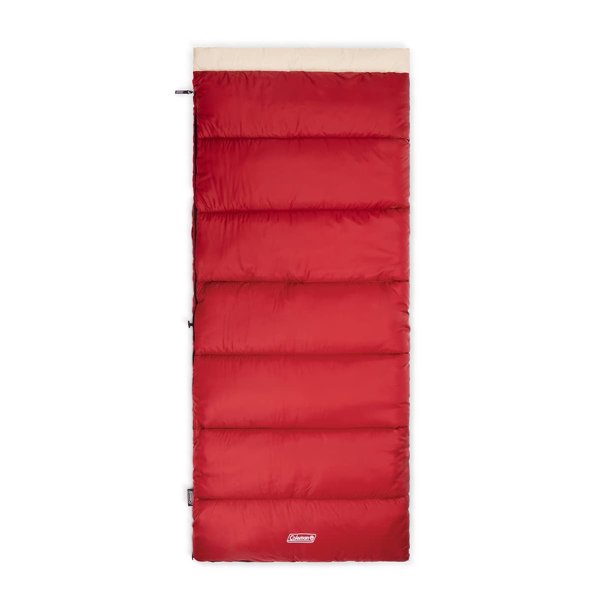 Coleman Flatlands 30/40/50°F Sleeping Bag, Made from 100% Recycled Material, Big & Tall Options, Cool-Weather Sleeping Bag for Camping, Sleepovers, Guests & More
