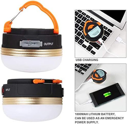 Censinda LED Camping Lantern, 1800mAh Rechargeable Portable Tent Light, 300LM,3 Light Modes, with Magnet Base,Electric Lantern Flashlight for Camping/Hiking/Fishing/Hurricane/Emergency(2 Packs)