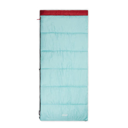 Coleman Flatlands 30/40/50°F Sleeping Bag, Made from 100% Recycled Material, Big & Tall Options, Cool-Weather Sleeping Bag for Camping, Sleepovers, Guests & More