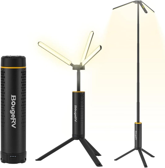 BougeRV Telescopic Camping Light T1, 15600mAh Rechargeable Lantern, Black
