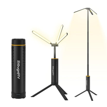 BougeRV Telescopic Camping Light T1, 15600mAh Rechargeable Lantern, Black