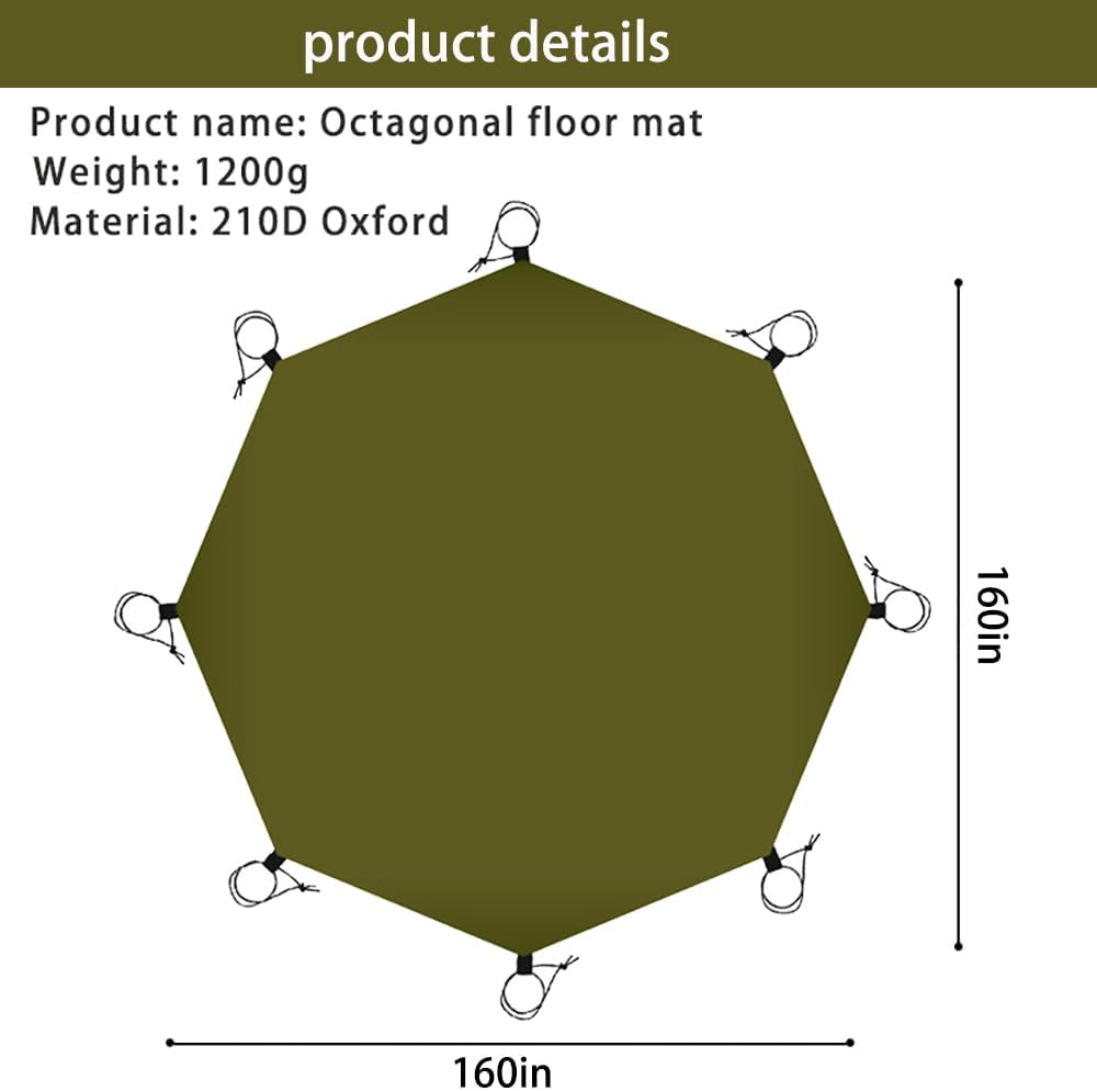 13.5x13.5 ft Tent Footprint Waterproof Camping Tarp Ultralight Mat Under Tent Moisture-Proof Ground Sheet Mat