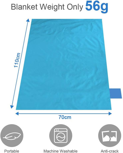 Ainiv Picnic Blanket, Mini Pocket Beach Mat 27.5 x 43.3IN (1-2 People)