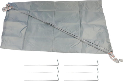 276x246cm Hexagon Picnic Tarp Tent Mat, 210D Oxford Moisture-Proof Beach Pad With 6 Ground Nails For Camping Hiking Outdoor Sun Shade Rain Shelter Skin-Friendly Double Stitched(240 * 210cm)