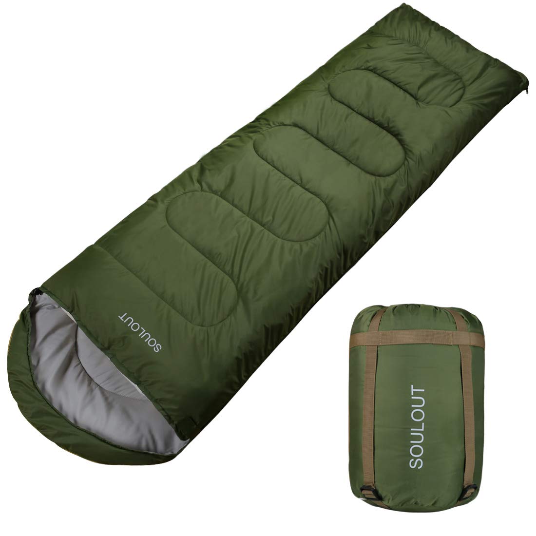 SOULOUT 3-4 Season Sleeping Bag for Adults & Teens - Camping