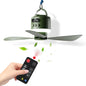 Upgraded Large Size 18-Inch Rechargeable Camping Ceiling Fan with LED Light - 15600mAh Canopy Fan for Gazebo, Portable RV Ceiling Fan, Quiet Hanging Tent Fan for Outdoor, Patio (Detachable Blades)