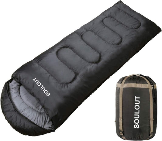 SOULOUT 3-4 Season Sleeping Bag for Adults & Teens - Camping