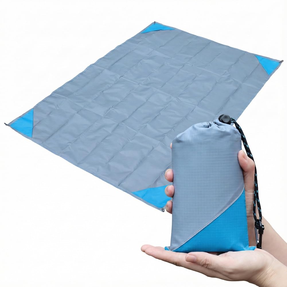 Pocket Picnic Blanket, Compact Lightweight Tarp for Camping