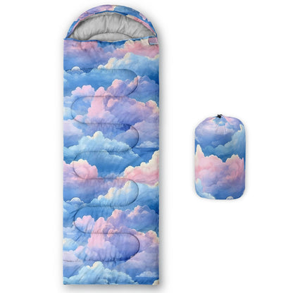 QOOMO Axolotl Cute Camping Sleeping Bags,3 Season Warm & Cool Weather,Lightweight,Waterproof Sleeping Bags for Adults & Kids,Traveling,and Outdoors