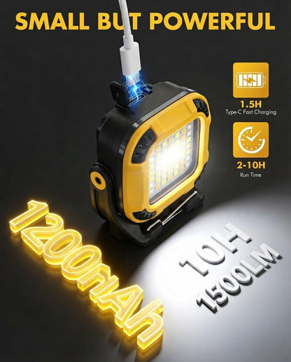 Rechargeable Magnetic Work Light, 4Brightness+3CCT+SOS,Portable Mini Light