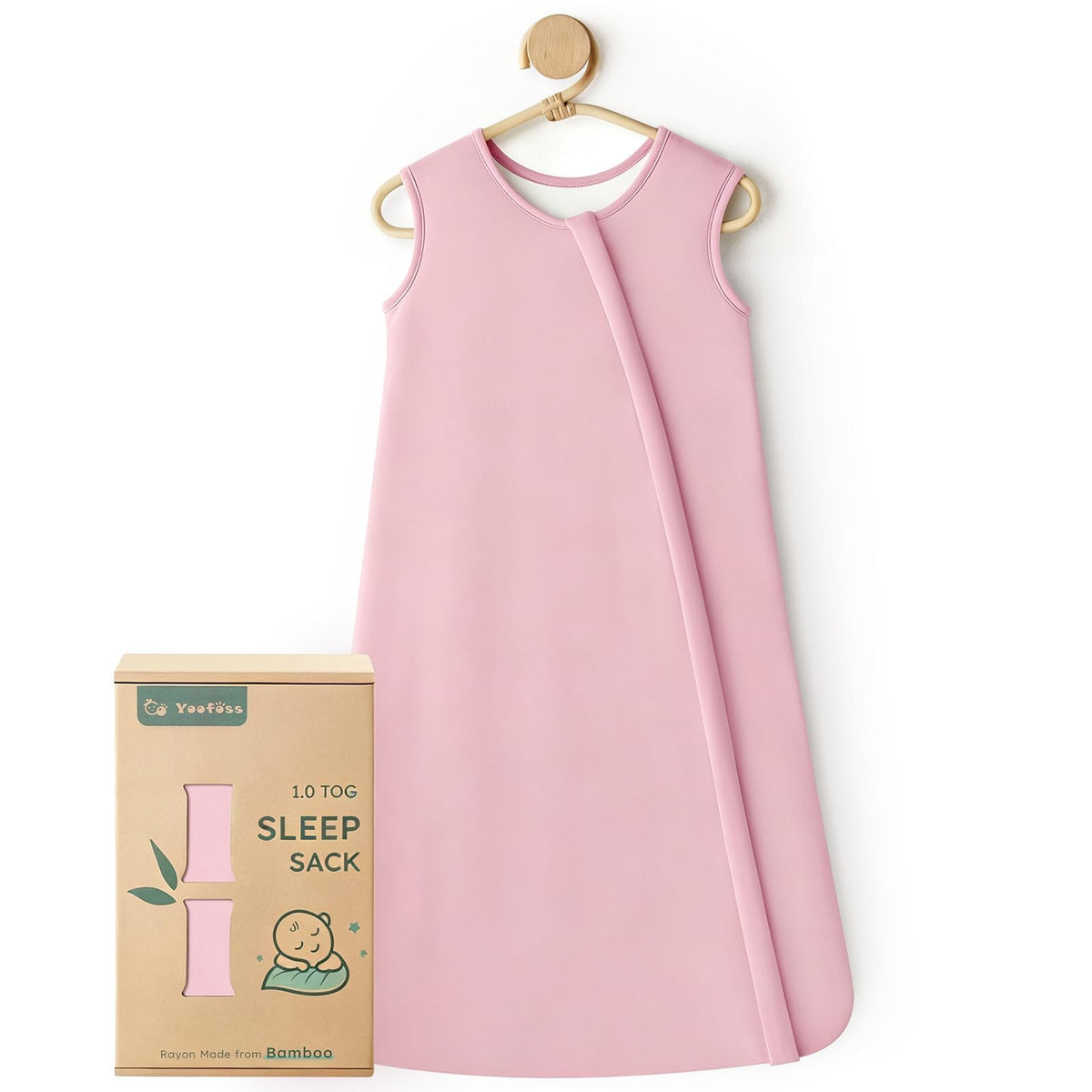 Yoofoss Baby Sleep Sack 6-12 Months Rayon Made from Bamboo 1.0 Tog