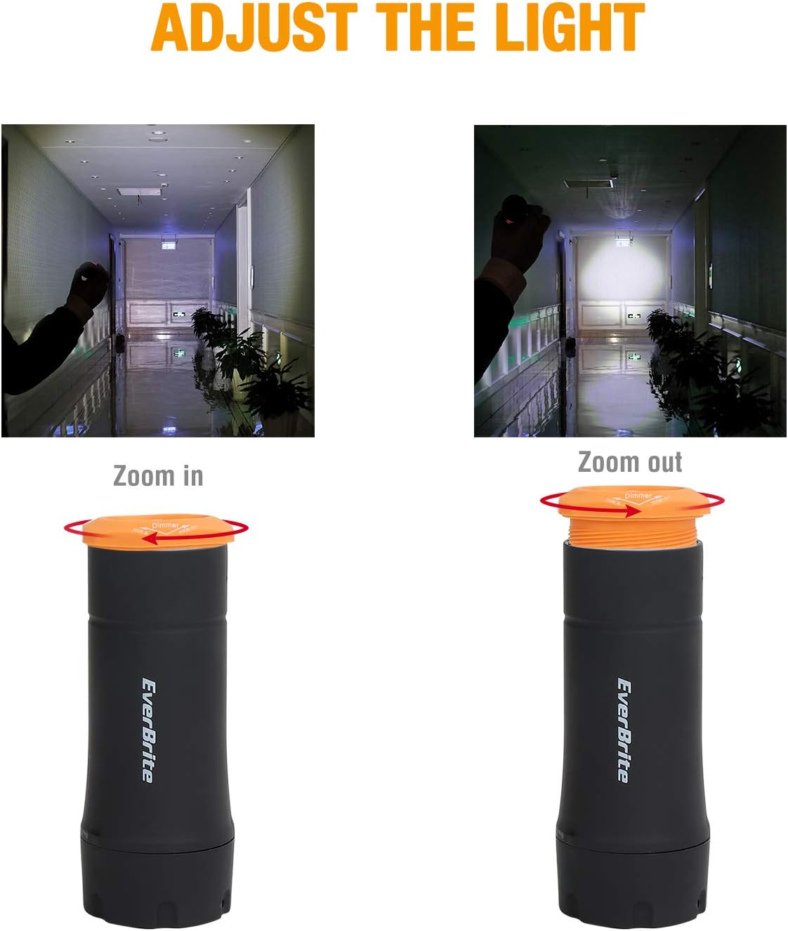 EverBrite 2-in-1 Mini Lantern and Flashlight 2 Pack, Zoomable Lantern