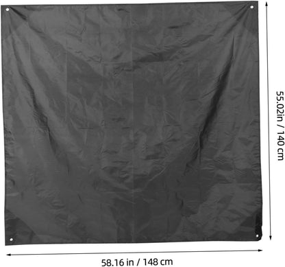 KICHOUSE Waterproof Outdoor Picnic Blanket, Foldable Oxford Fabric Mat for Camping, Beach, and BBQ, Portable Thickened Ground Sheet with Moisture-Proof and Wear-Resistant Features, Black