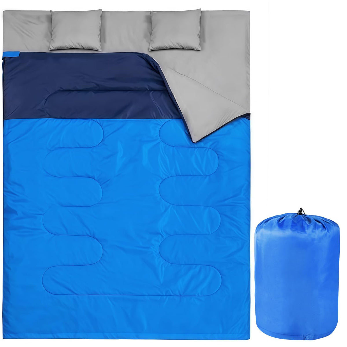 Camping Sleeping Bags for Adults Kids Waterproof Lightweight Sleeping Bag for Cold Weather or Warm Backpacking Hiking Mountaineering Indoor Outdoor Use