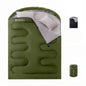 Double Sleeping Bags Queen Size for Adults Camping with 2 Pillows
