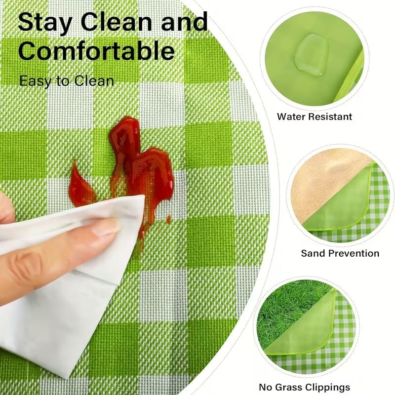 Picnic mat Outdoor Waterproof and Moisture-Proof mat Thickened Non-Woven Fabric Foldable Spring Outing Picnic Beach Camping mat Picnic Cloth