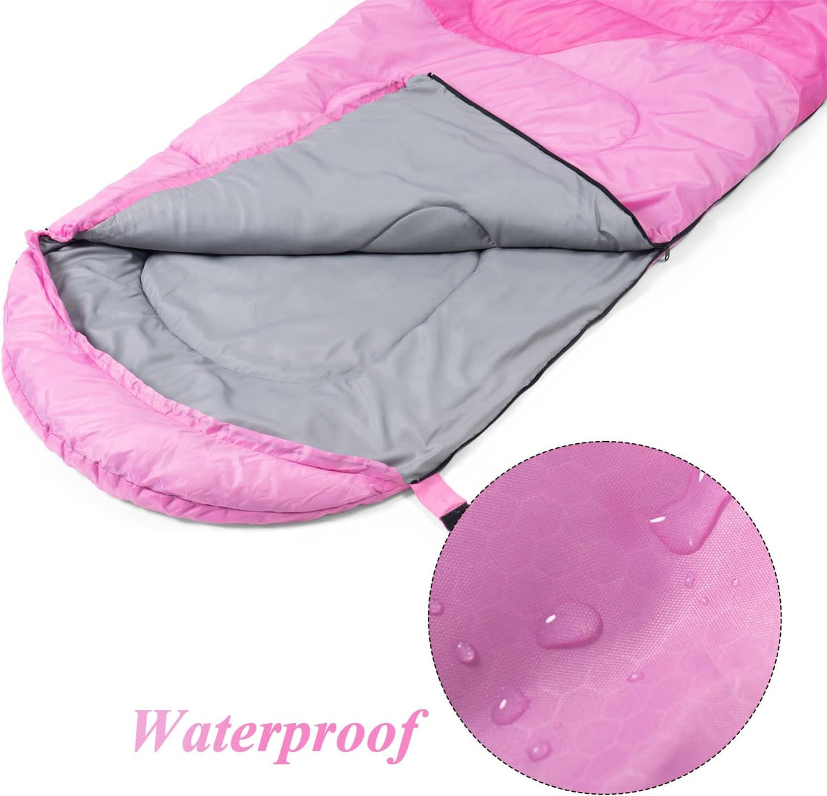 Sleeping Bag - 3 Seasons for Adults Boys Girls Camping Hiking - Warm Cold Weather Lightweight Portable with Compression Bag for Backpacking in Spring, Summer, Fall and Winter