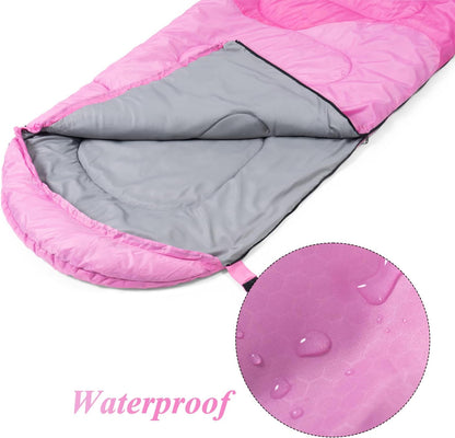 Sleeping Bag - 3 Seasons for Adults Boys Girls Camping Hiking - Warm Cold Weather Lightweight Portable with Compression Bag for Backpacking in Spring, Summer, Fall and Winter