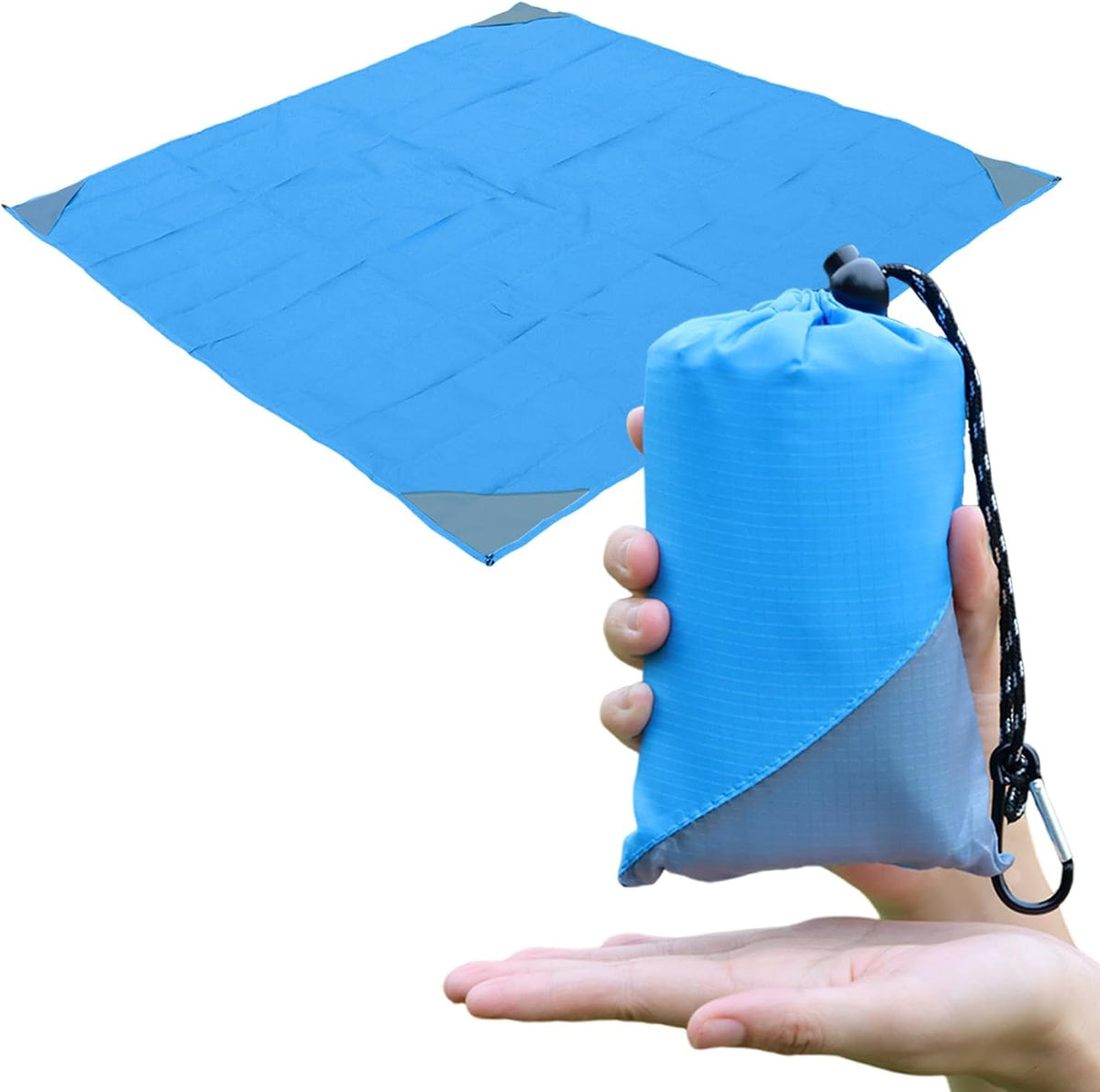 Pocket Picnic Blanket, Compact Lightweight Tarp for Camping