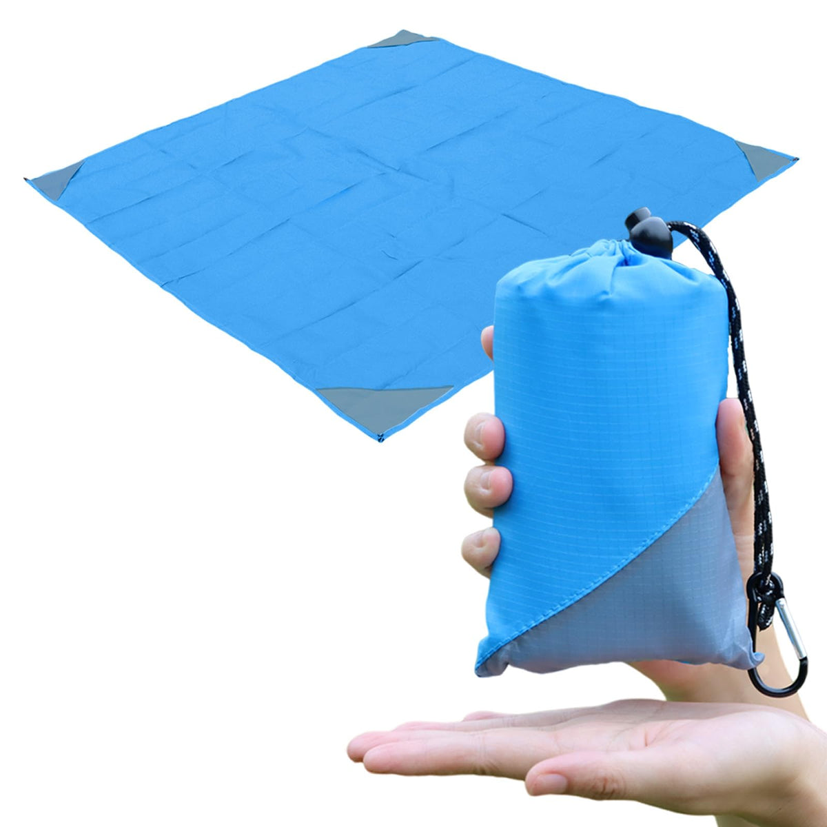 Pocket Picnic Blanket, Compact Lightweight Tarp for Camping
