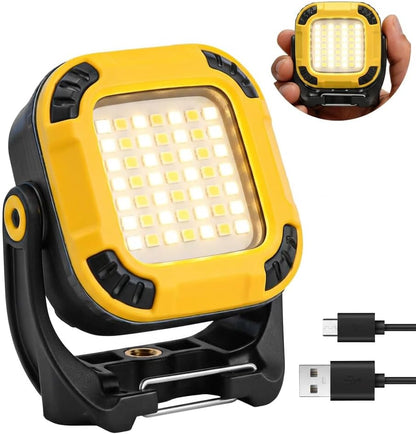 Rechargeable Magnetic Work Light, 4Brightness+3CCT+SOS,Portable Mini Light