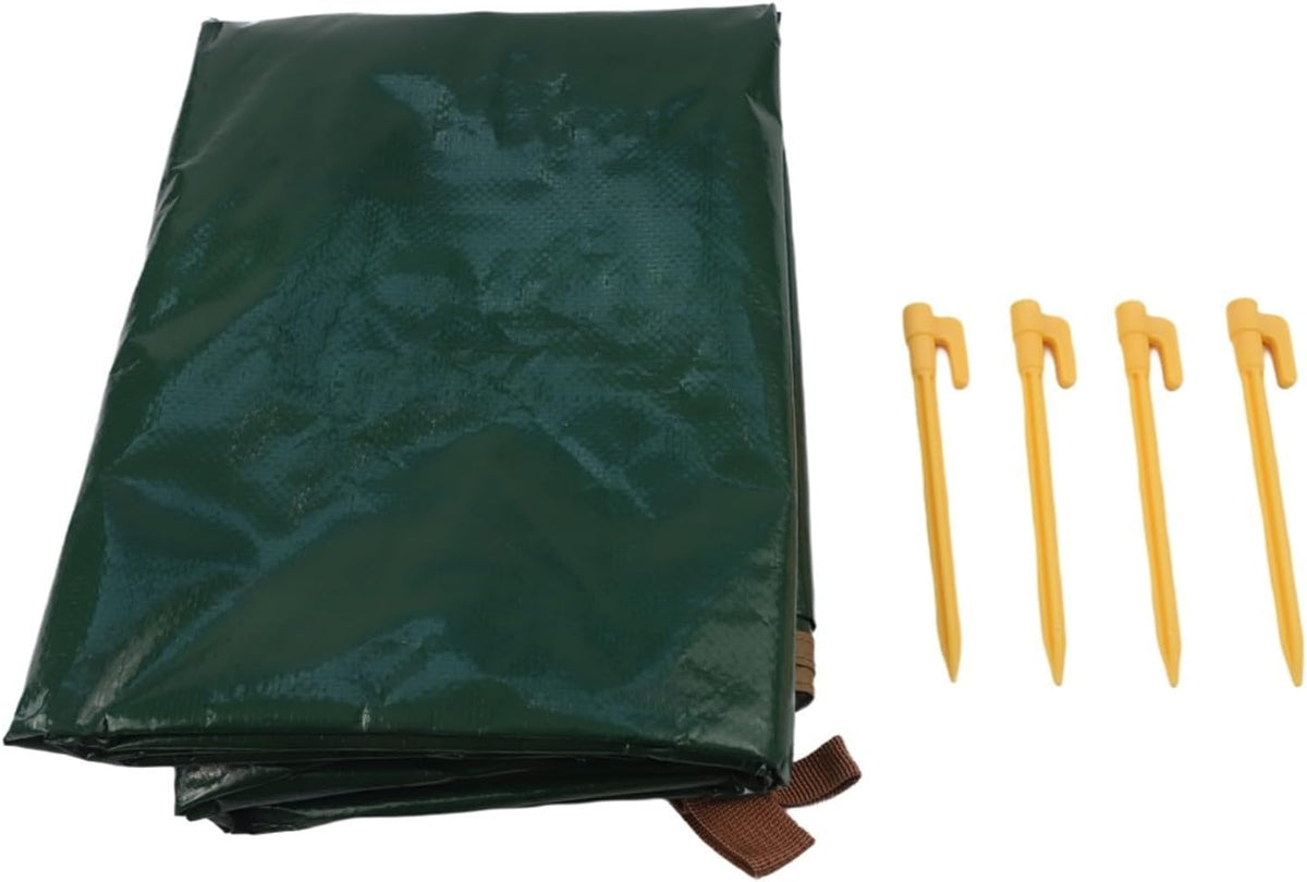 Outdoor Camping Tent Tarp, PE Waterproof Ground Sheet with IPX7 Moisture Proof, Foldable Picnic Mat for Hiking Beach Car Cover, Green(2.4 * 2.4m)
