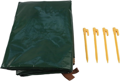 Outdoor Camping Tent Tarp, PE Waterproof Ground Sheet with IPX7 Moisture Proof, Foldable Picnic Mat for Hiking Beach Car Cover, Green(2.4 * 2.4m)