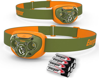 Energizer LED Headlamp PRO (2-Pack), IPX4 Water Resistant Head Light