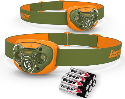 Energizer LED Headlamp PRO (2-Pack), IPX4 Water Resistant Head Light