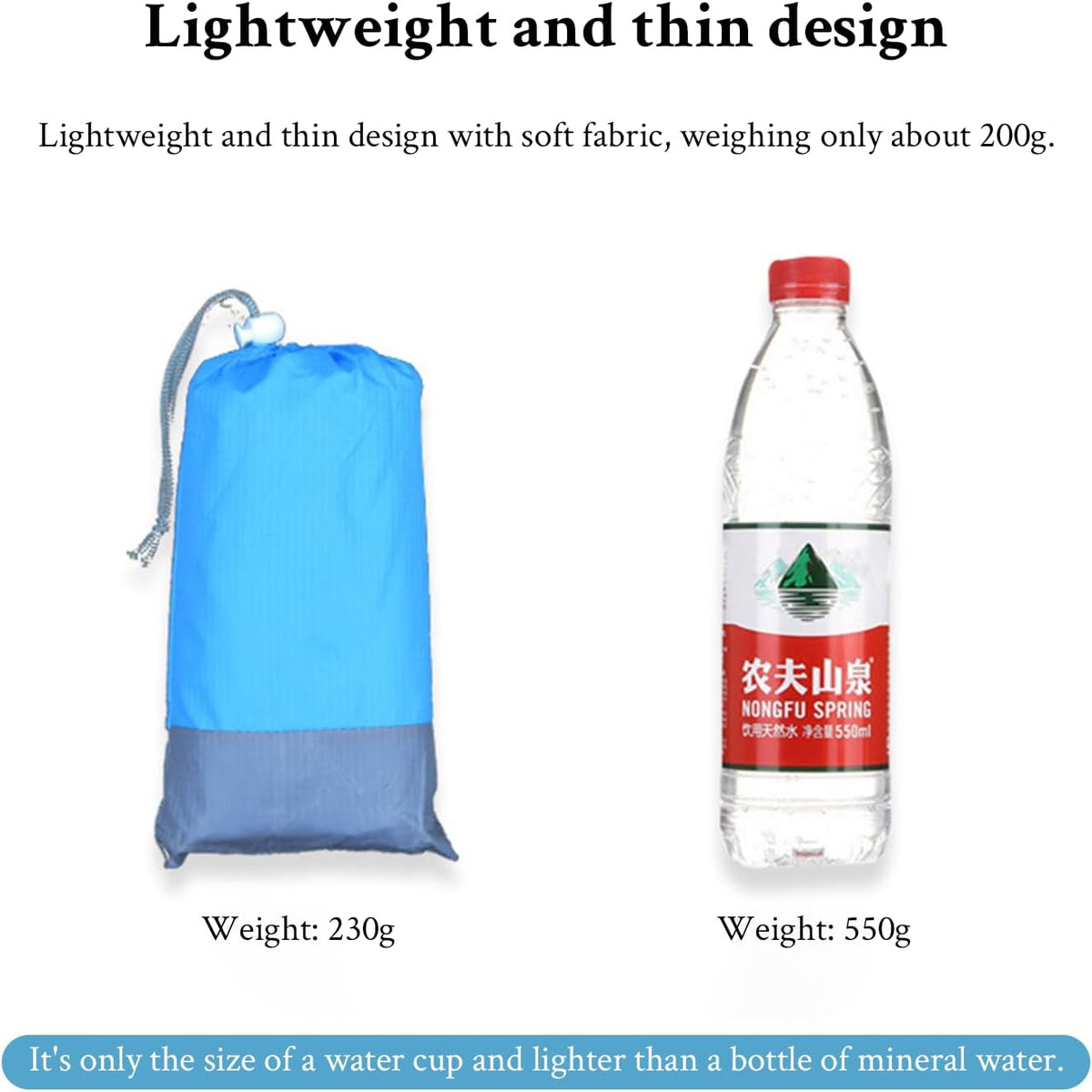 Outdoor Camping Moisture-Proof mat, Ultra Light and Easy to Carry, Waterproof, Moisture-Proof, UV Resistant and Versatile, Suitable for Picnic, Camping and Travel，Sky Blue