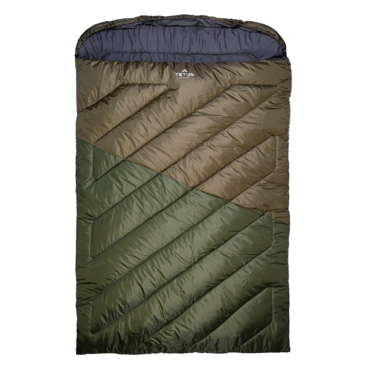 Teton Mammoth Queen Size Double Sleeping Bag- A Warm Bag the Whole Family can Enjoy – Great for Camping, Hunting and Base Camp. Compression Sack Included
