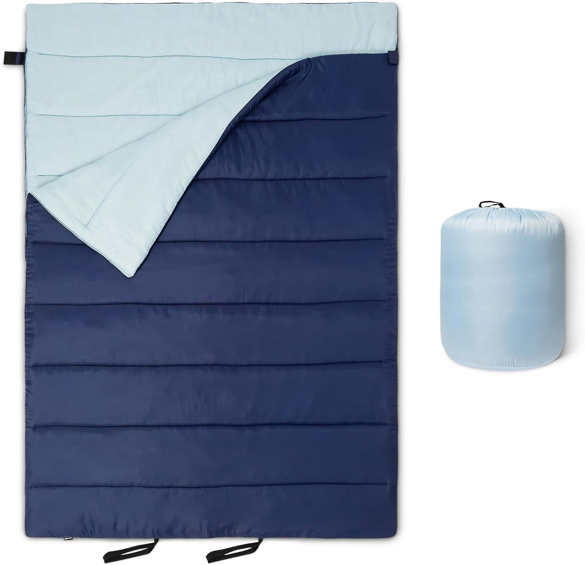 Amazon Basics Sleeping Bags for Adults, Camping Essentials, 3 Season Warm & Cool Weather