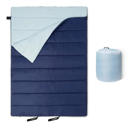 Amazon Basics Sleeping Bags for Adults, Camping Essentials, 3 Season Warm & Cool Weather
