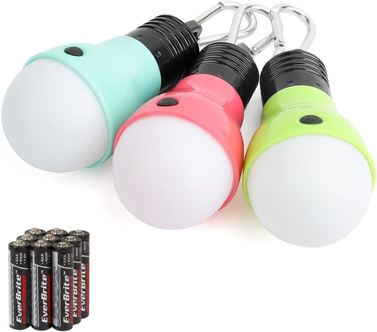 EverBrite 3-Pack LED Camping Lights, Portable Tent Lights with 4 Modes