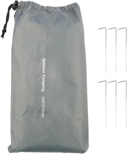 276x246cm Hexagon Picnic Tarp Tent Mat, 210D Oxford Moisture-Proof Beach Pad With 6 Ground Nails For Camping Hiking Outdoor Sun Shade Rain Shelter Skin-Friendly Double Stitched(240 * 210cm)