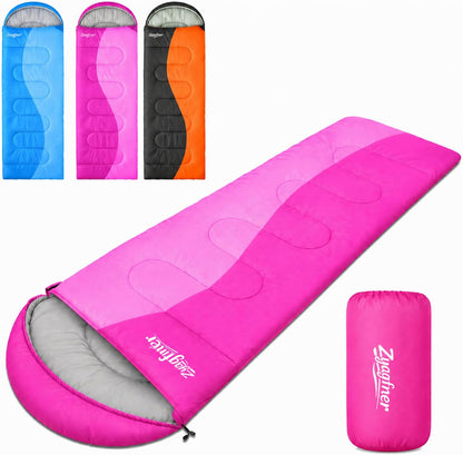 Lightweight Sleeping Bags for Adults, 3-Season Camping Sleeping Bag for Summer & Mild Weather, Waterproof Compact Backpacking Sleeping Bag for Hiking, Travel & Outdoors