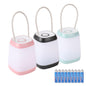 3 Pack LED Camping Light, 3 Light Modes Battery Powered Night Light for Indoor and Outdoor Emergency Light, Tent Lantern, Camping (Pink, Black, Green), three-colour