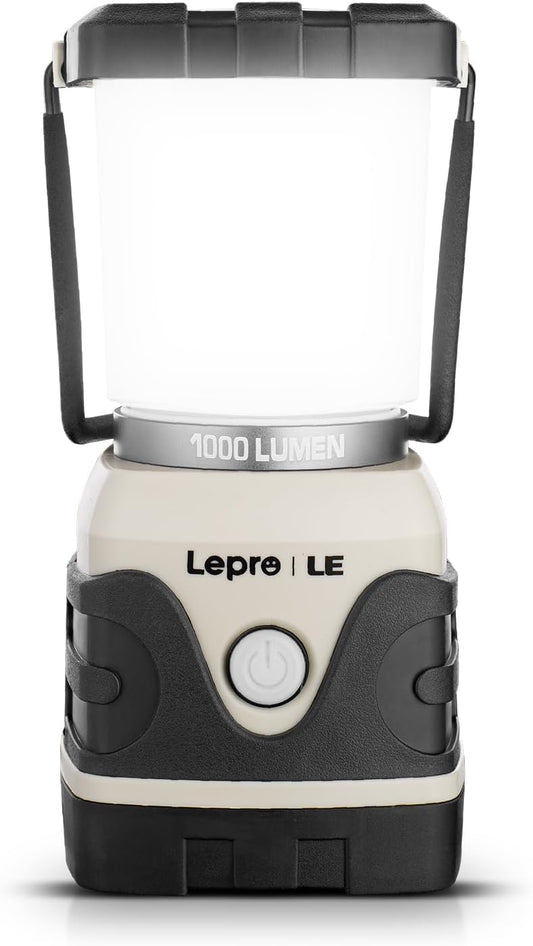Lepro 1000LM Battery Powered LED Camping Lantern with 4 Light Modes, White