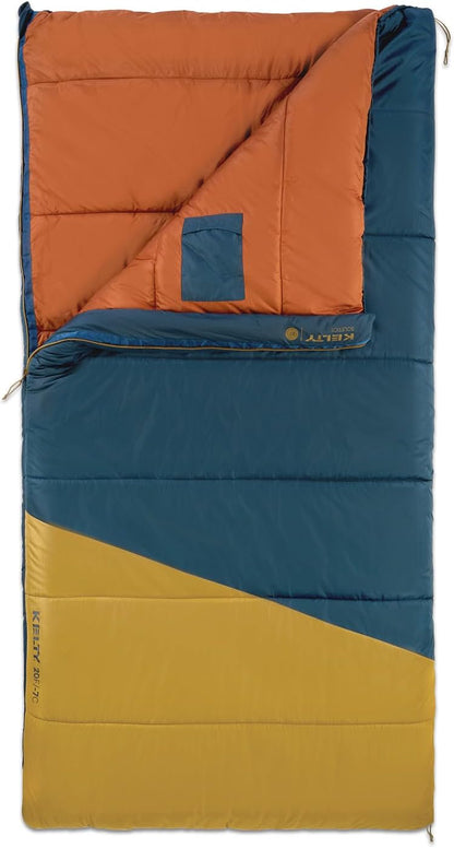 Kelty Solstice Oversized Rectangular Sleeping Bag, 2-3 Season, 20 or 40F