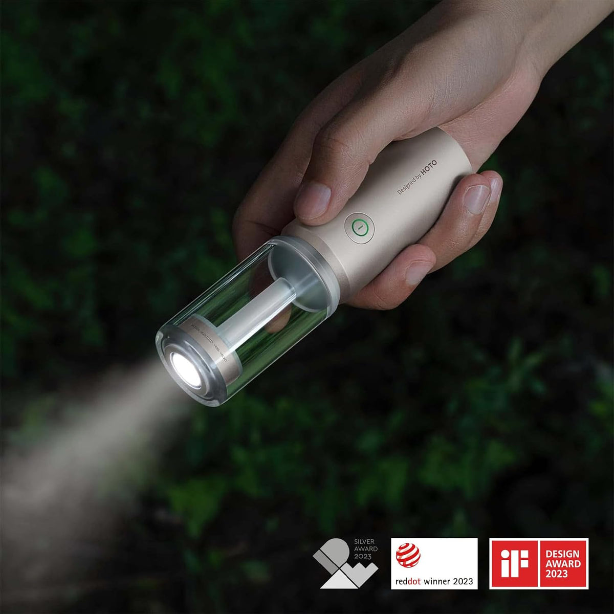 HOTO Outdoor Camping Flashlight Rechargeable, 3-in1 Camping Lantern 3100mAh, IP66 Water Resistant Camping Lamp Tent Lights with Hook, LED Flashlight for Camping, Outdoor, Emergency